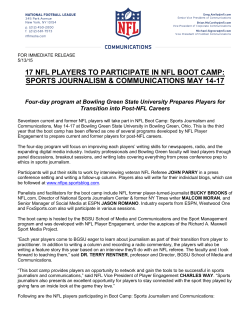 17 NFL PLAYERS TO PARTICIPATE IN NFL BOOT CAMP: SPORTS