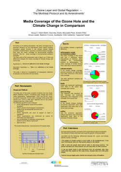 Media Coverage of the Ozone Hole and the Climate Change in