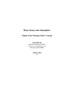 Heat, Ocean, and Atmosphere