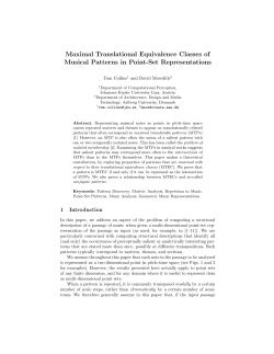 Maximal Translational Equivalence Classes of Musical Patterns in