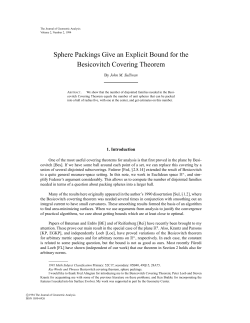 Sphere Packings Give an Explicit Bound for the