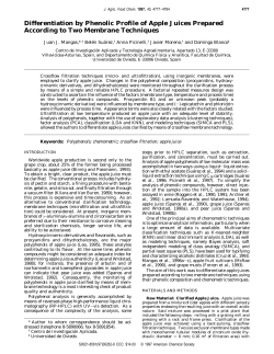 Differentiation by Phenolic Profile of Apple Juices Prepared
