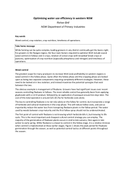 Optimising water use efficiency in western NSW