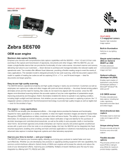 SE6700 Spec Sheet - Zebra Technologies
