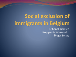 Social exclusion of immigrants in Belgium