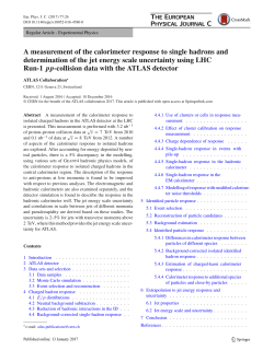 A measurement of the calorimeter response to single hadrons and
