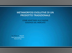 METAMORFOSI EVOLUTIVE DI UN PRODOTTO TRADIZIONALE