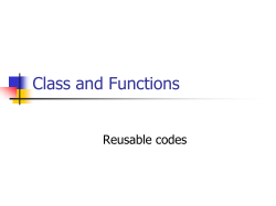 Objects Classes