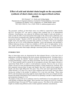Effect of acid and alcohol chain length on the enzymatic