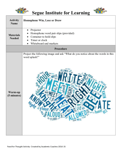 homophones - COACHES CORNER