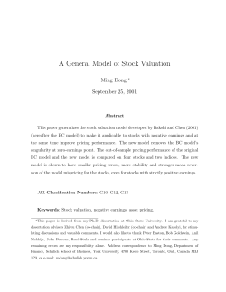 A General Model of Stock Valuation