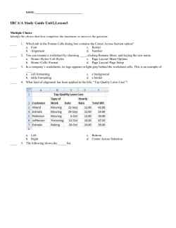 IBCA/A Study Guide Unit2,Lesson3 Answer Section
