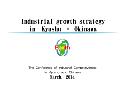 Industrial growth strategy in Kyushu ・ Okinawa