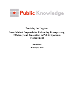 Breaking the Logjam: Some Modest Proposals
