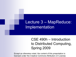 Lecture 2 &ndash; Theoretical Underpinnings of MapReduce