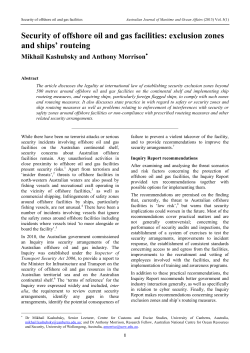 Security of offshore oil and gas facilities