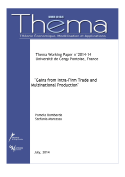 Gains from Intra-Firm Trade and Multinational