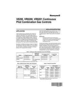 Installation Manual - VR8200 - Honeywell