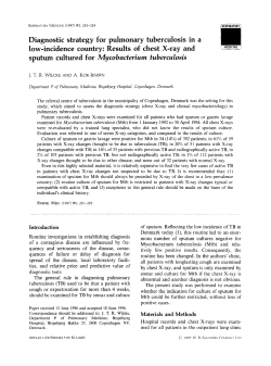 Diagnostic strategy for pulmonary tuberculosis in a low