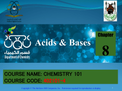 Acids and Bases