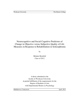 Neurocognitive and Social Cognitive Predictors of