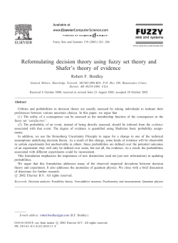Reformulating decision theory using fuzzy set