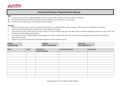 Unintentional Release of a Genetically Modified Organism (GMO)