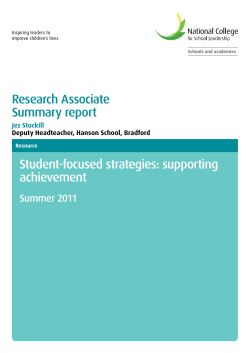 Student-focused strategies