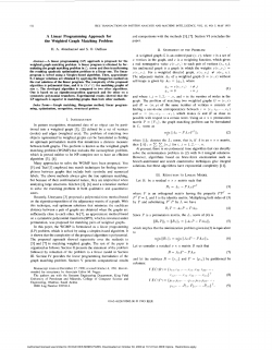 A linear programming approach for the weighted graph