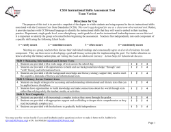 CCSS ISAT.Team Rubric - National Literacy Project