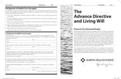 The Advance Directive and Living Will