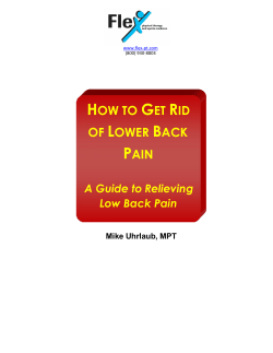 how to get rid of lower back pain - Flex Physical Therapy in Council