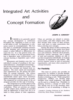 Integrated Art Activities and Concept Formation