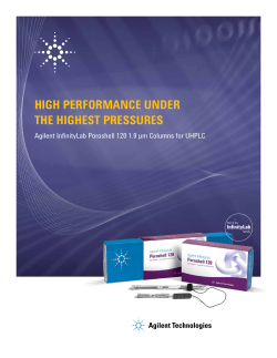 Agilent InfinityLab Poroshell 120 1.9 um Columns for UHPLC