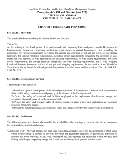 Oil and Gas Act
