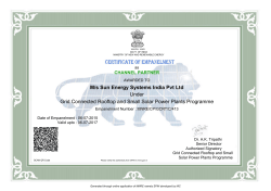 M/s Sun Energy Systems India Pvt Ltd Under Grid Connected