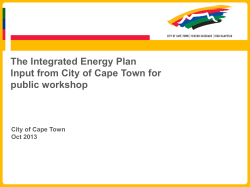 SALGA Energy Efficiency and Renewable Energy Technical