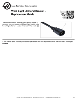 Work Light LED and Bracket - Replacement Guide