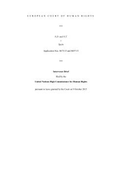 EUROPEAN COURT OF HUMAN RIGHTS *** ND and NT