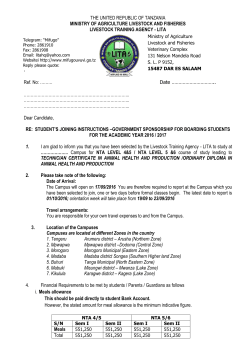 joining-instruction - Ministry of Livestock and Fisheries Development