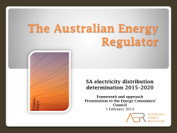 AER presentation - South Australia consumer meeting