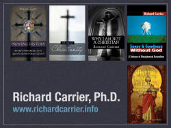 PDF slides - Richard Carrier