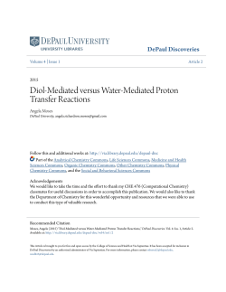 Diol-Mediated versus Water-Mediated Proton Transfer Reactions