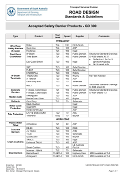 Accepted Safety Barrier Products