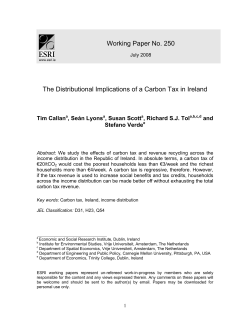 a carbon tax for ireland - The Economic and Social Research Institute
