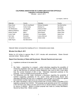 June 3, 2011 - California Association of Clerks and Election Officials