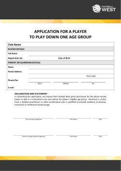 application for a player to play down one age group