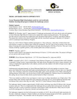 Green Mountain High School plants seeds for real world jobs