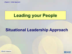 Leading your People Situational Leadership Approach