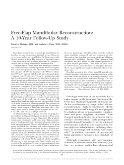 Free-Flap Mandibular Reconstruction: A 10-Year Follow